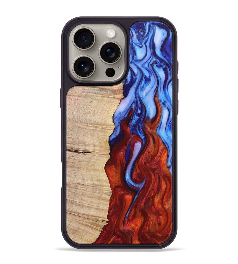 iPhone 16 Pro Max Wood Phone Case - Arnav (Fire & Ice, 736827)
