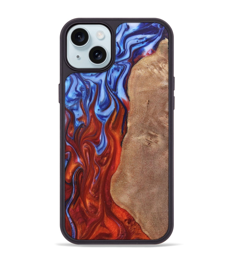 iPhone 15 Plus Wood Phone Case - Jerrell (Fire & Ice, 736871)