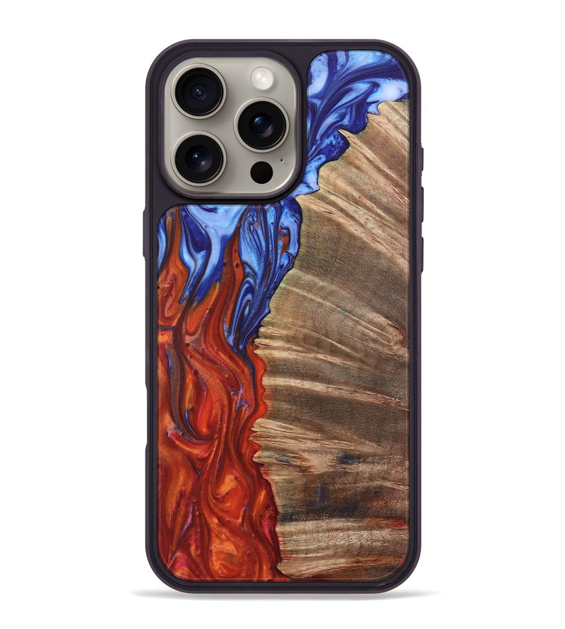 iPhone 16 Pro Max Wood Phone Case - Yuksel (Fire & Ice, 736874)