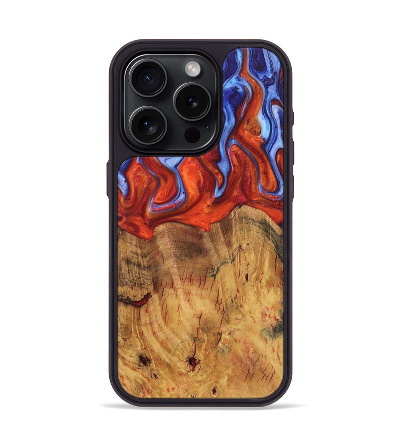 iPhone 15 Pro Wood Phone Case - Anja (Fire & Ice, 736880)