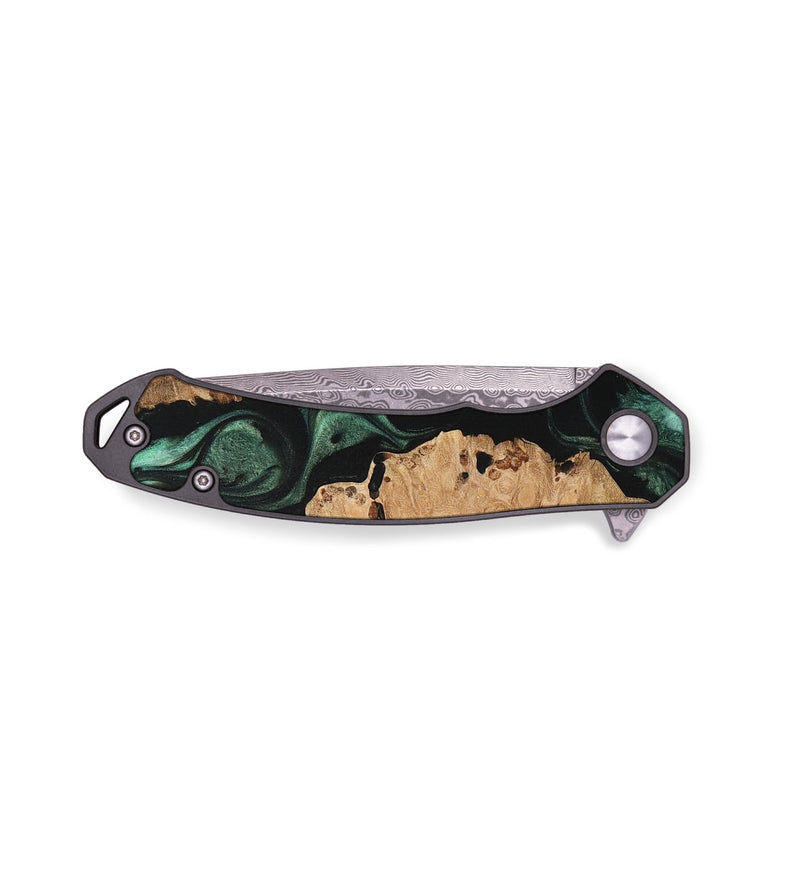 EDC Wood Pocket Knife - Ailee (Green, 737089)