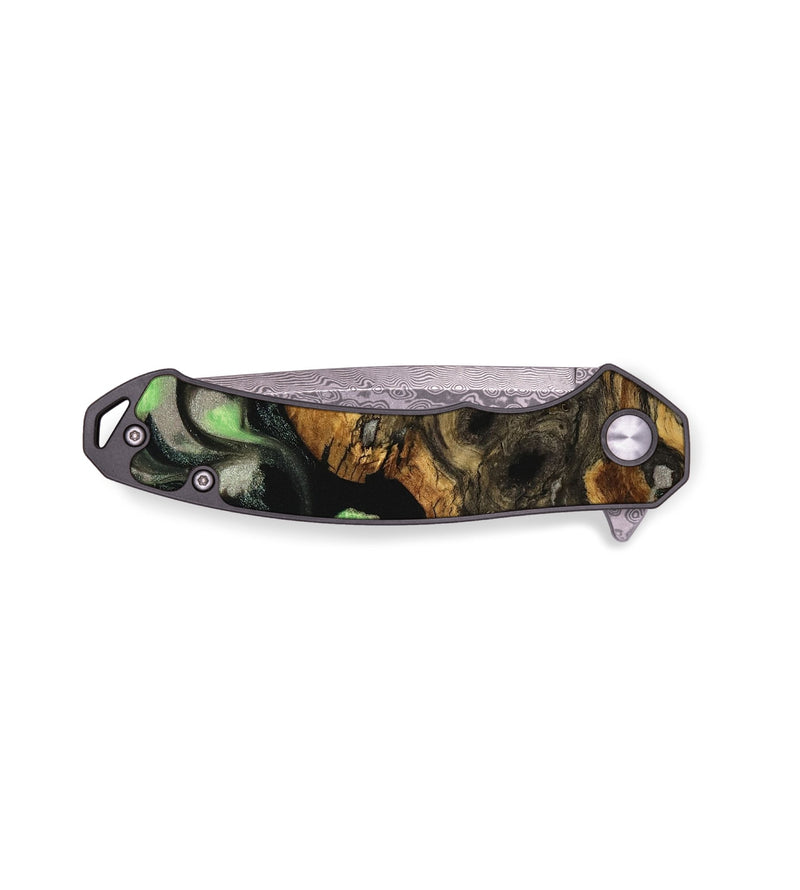 EDC Wood Pocket Knife - Jessika (Green, 737148)
