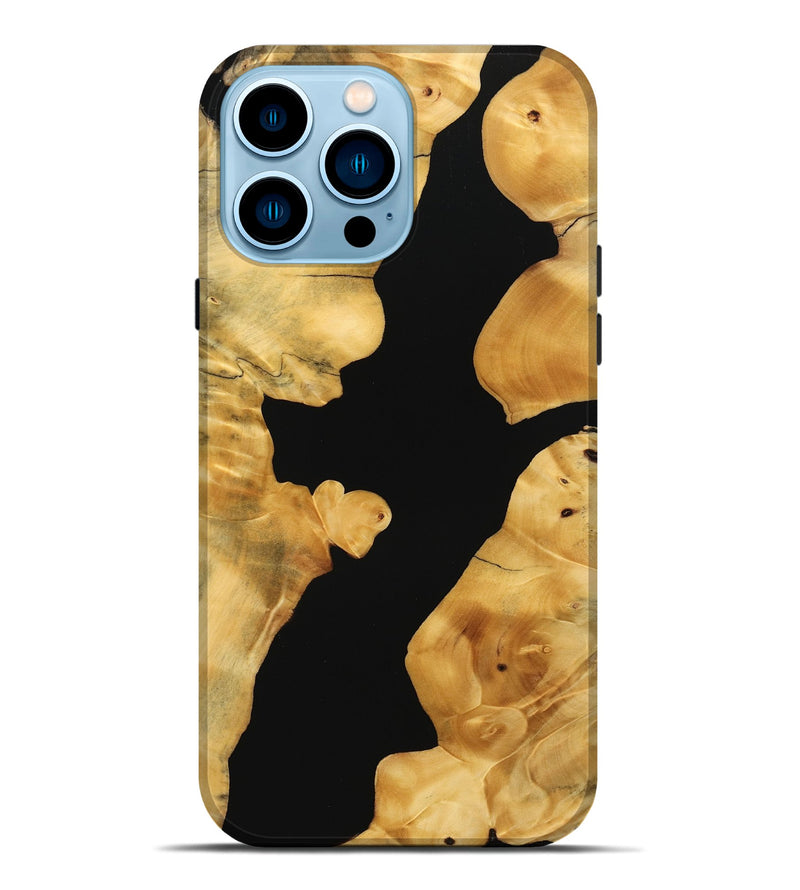 iPhone 14 Pro Max Wood Live Edge Phone Case - Glenine (Wood Burl, 737338)