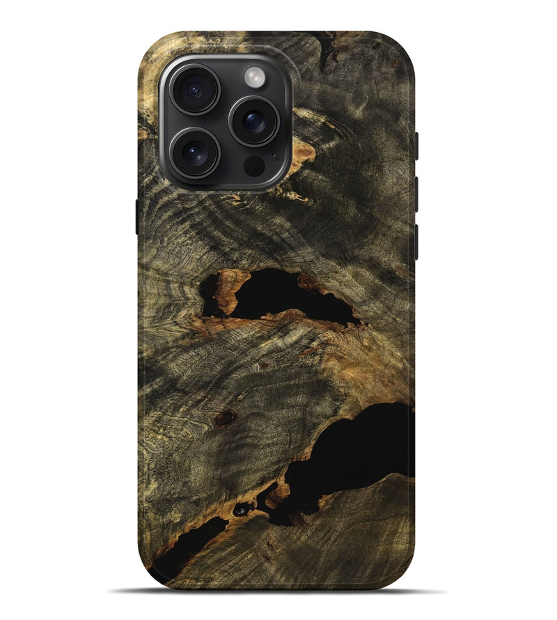 iPhone 16 Pro Max Wood Live Edge Phone Case - Burnice (Wood Burl, 737362)