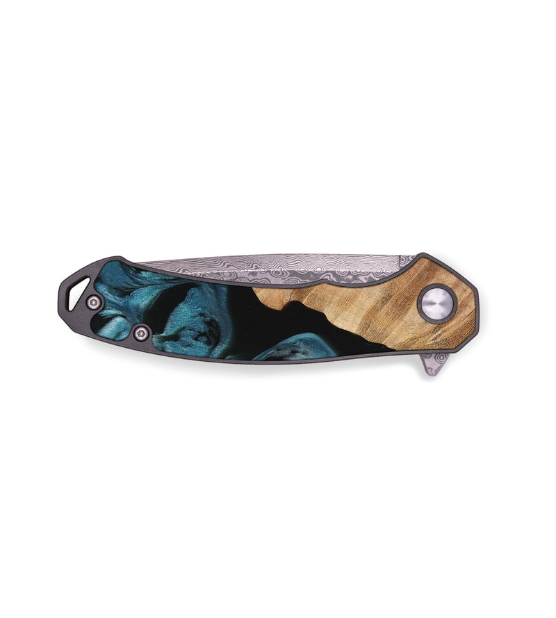 EDC Wood Pocket Knife - Durward (Blue, 737378)