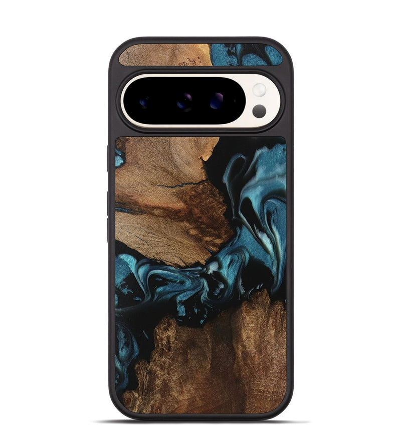 Pixel 9 Wood Phone Case - Esco (Blue, 737387)
