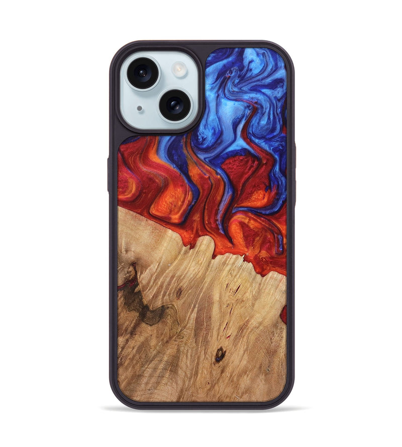 iPhone 15 Wood Phone Case - Emelyne (Fire & Ice, 737472)