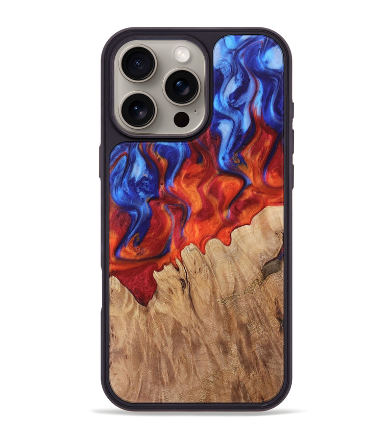 iPhone 16 Pro Max Wood Phone Case - Petri (Fire & Ice, 737478)