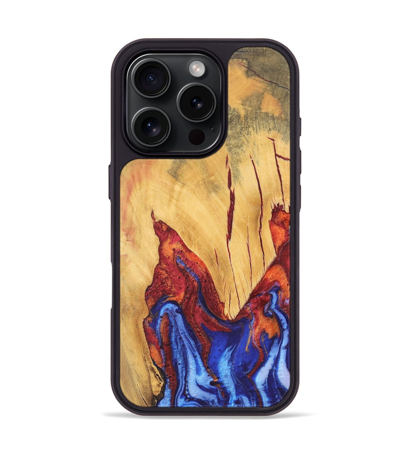 iPhone 16 Pro Wood Phone Case - Ezzard (Fire & Ice, 737541)