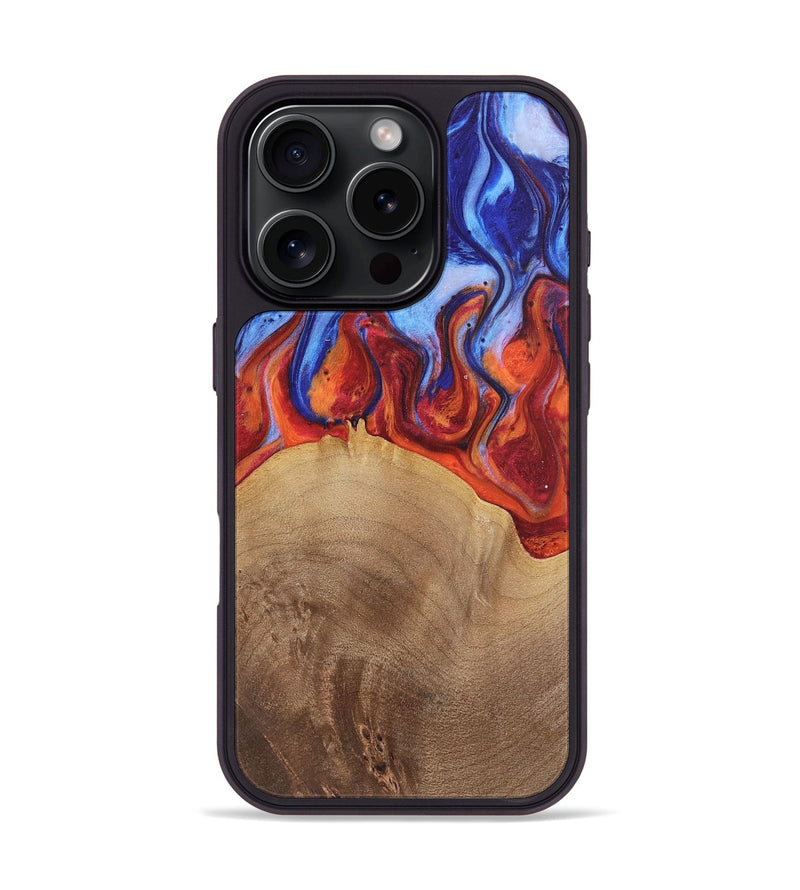 iPhone 16 Pro Wood Phone Case - Jaleesa (Fire & Ice, 737568)