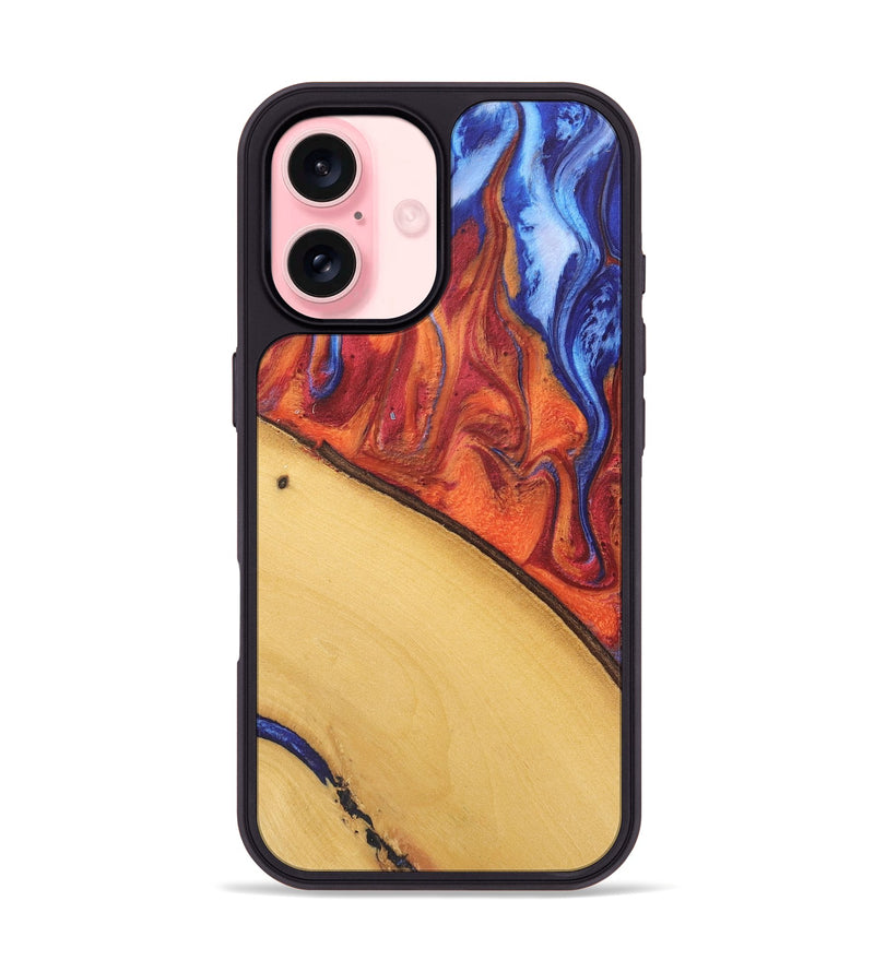 iPhone 16 Wood Phone Case - Maurine (Fire & Ice, 737579)