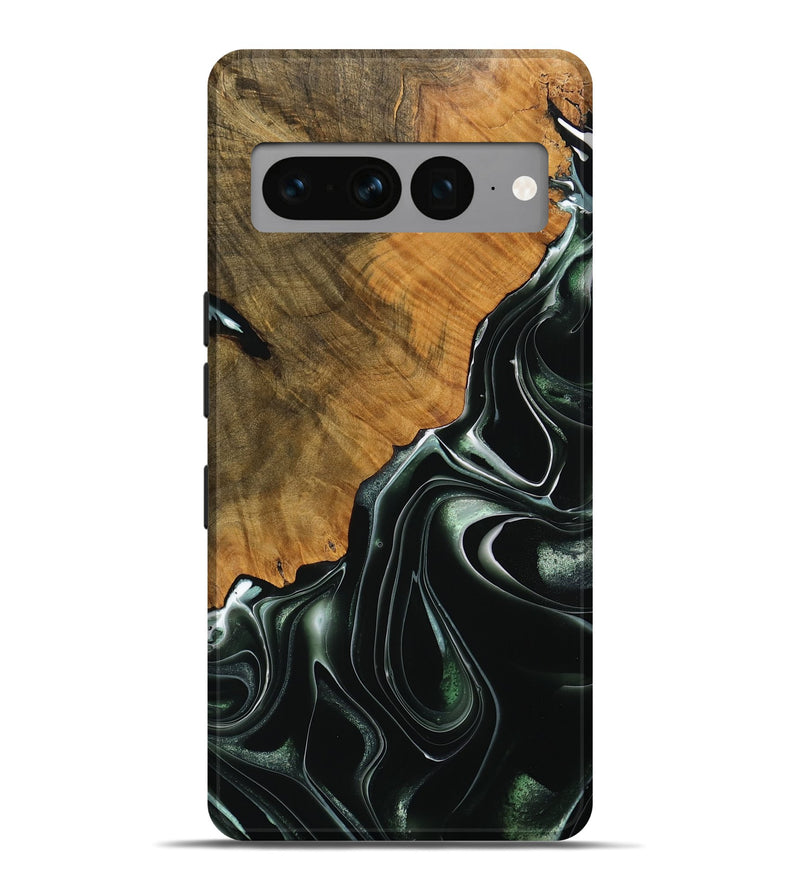 Pixel 7 Pro Wood Live Edge Phone Case - Alston (Green, 737678)