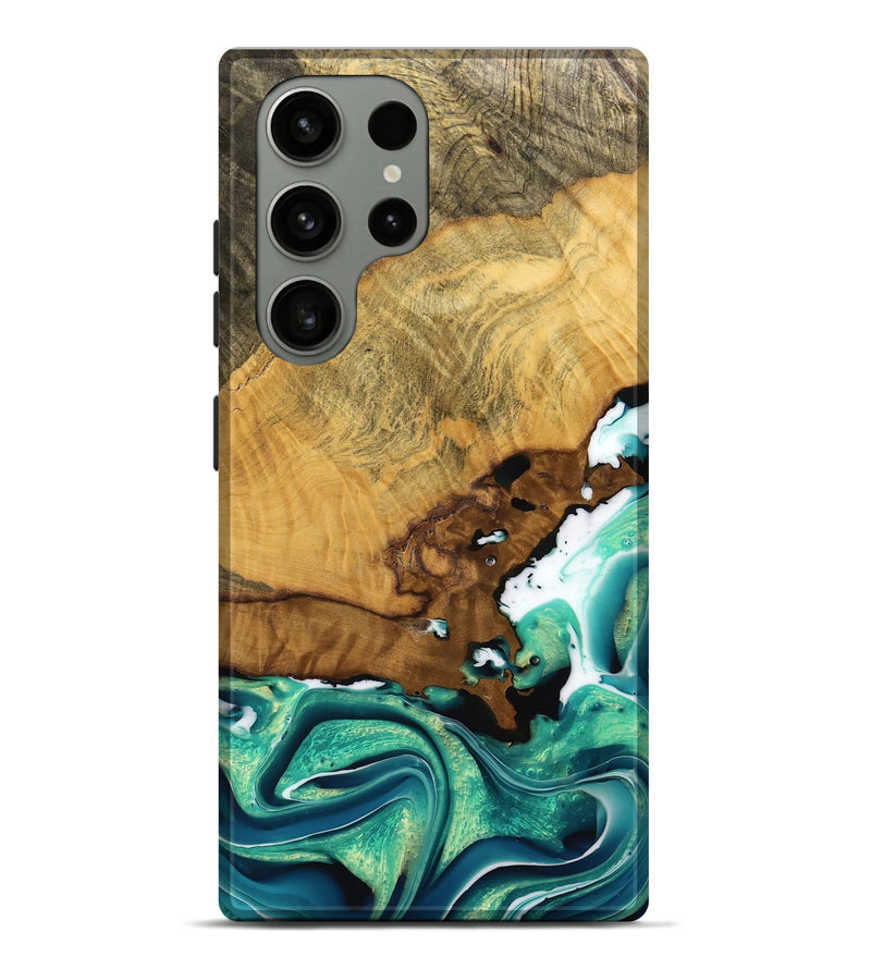 Galaxy S23 Ultra Wood Live Edge Phone Case - Garnett (Green, 737680)