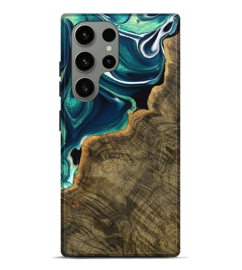 Galaxy S23 Ultra Wood Live Edge Phone Case - Celina (Green, 737681)