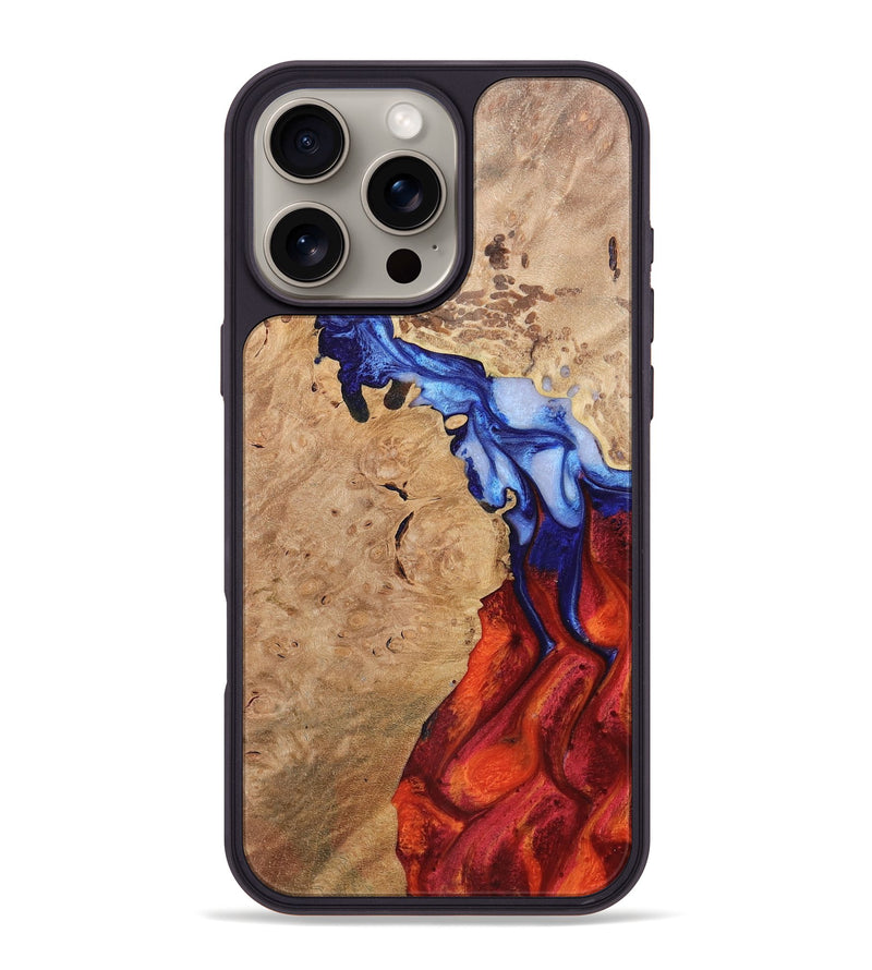 iPhone 16 Pro Max Wood Phone Case - Major (Fire & Ice, 737747)