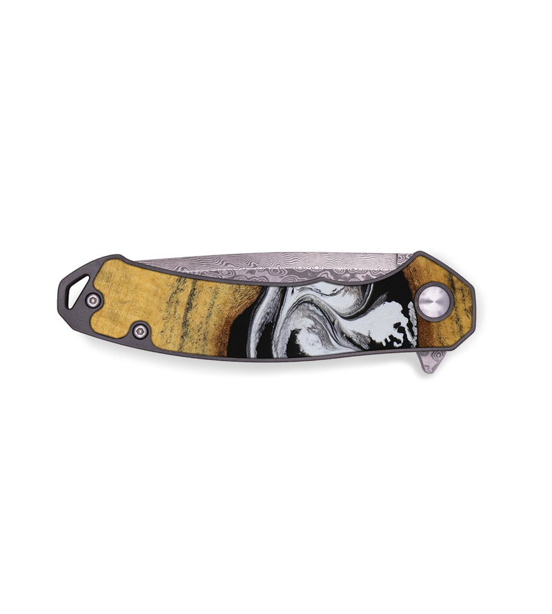 EDC Wood Pocket Knife - Gerald (Black & White, 737761)