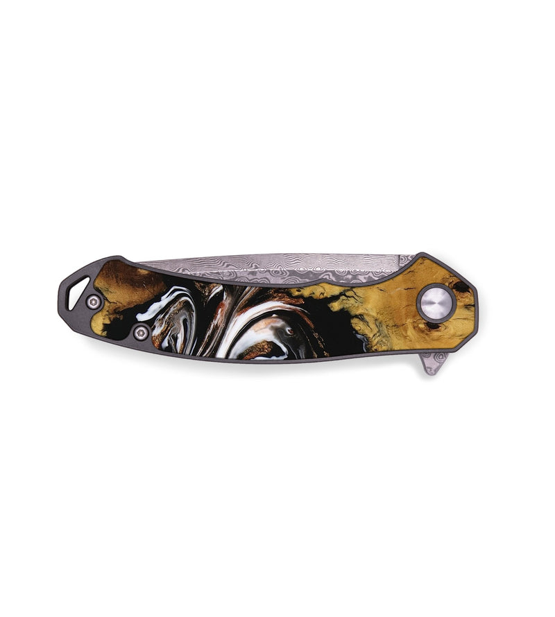 EDC Wood Pocket Knife - Nayeli (Black & White, 737789)