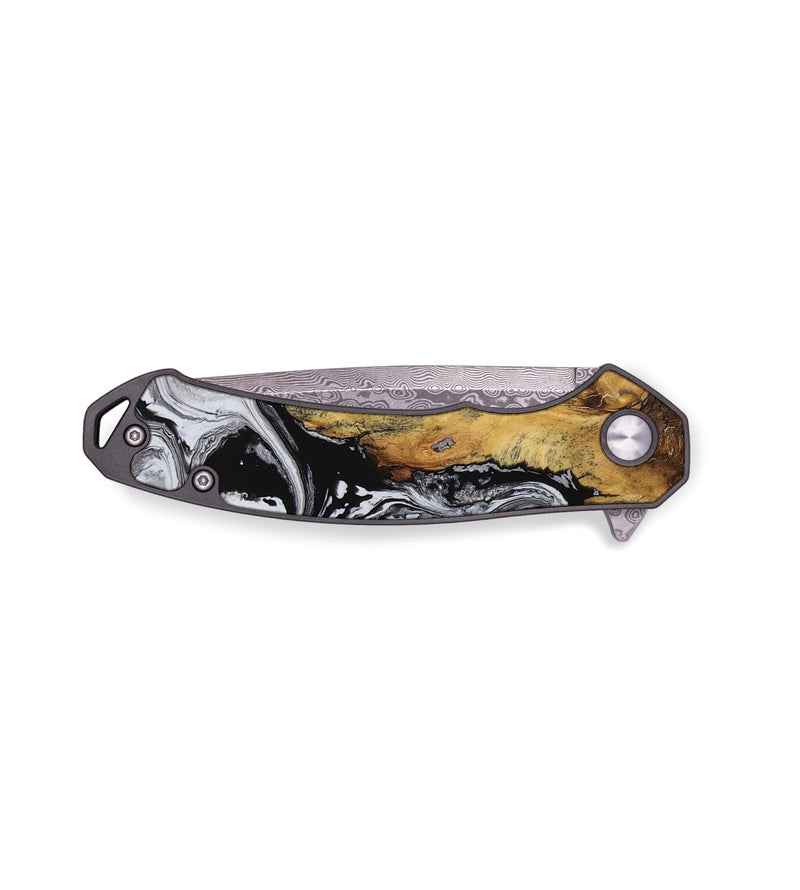 EDC Wood Pocket Knife - Amerigo (Black & White, 737826)
