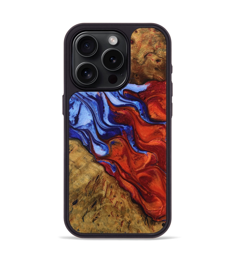 iPhone 15 Pro Wood Phone Case - Tameka (Fire & Ice, 737846)