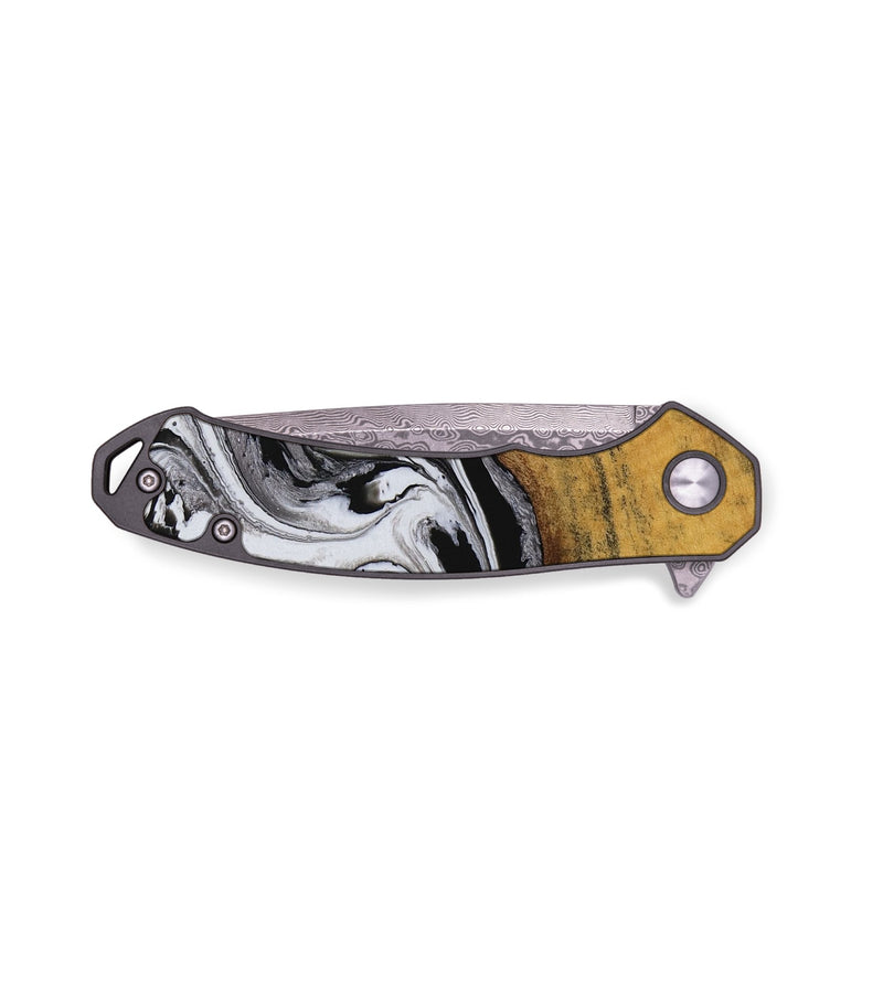 EDC Wood Pocket Knife - Miquela (Black & White, 737862)