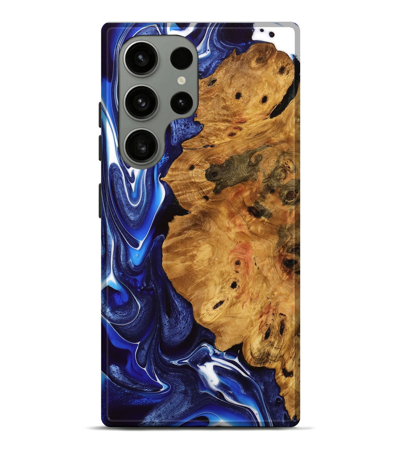 Galaxy S23 Ultra Wood Live Edge Phone Case - Lindsy (Blue, 737943)