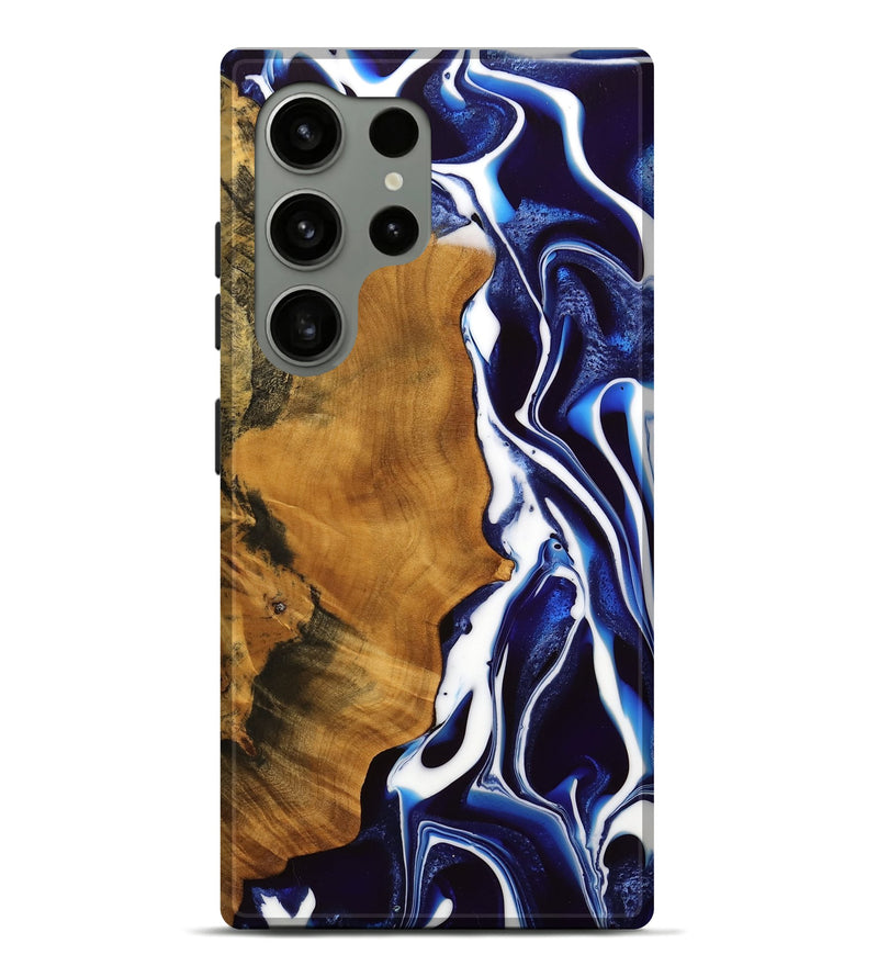Galaxy S24 Ultra Wood Live Edge Phone Case - Dillion (Blue, 737954)