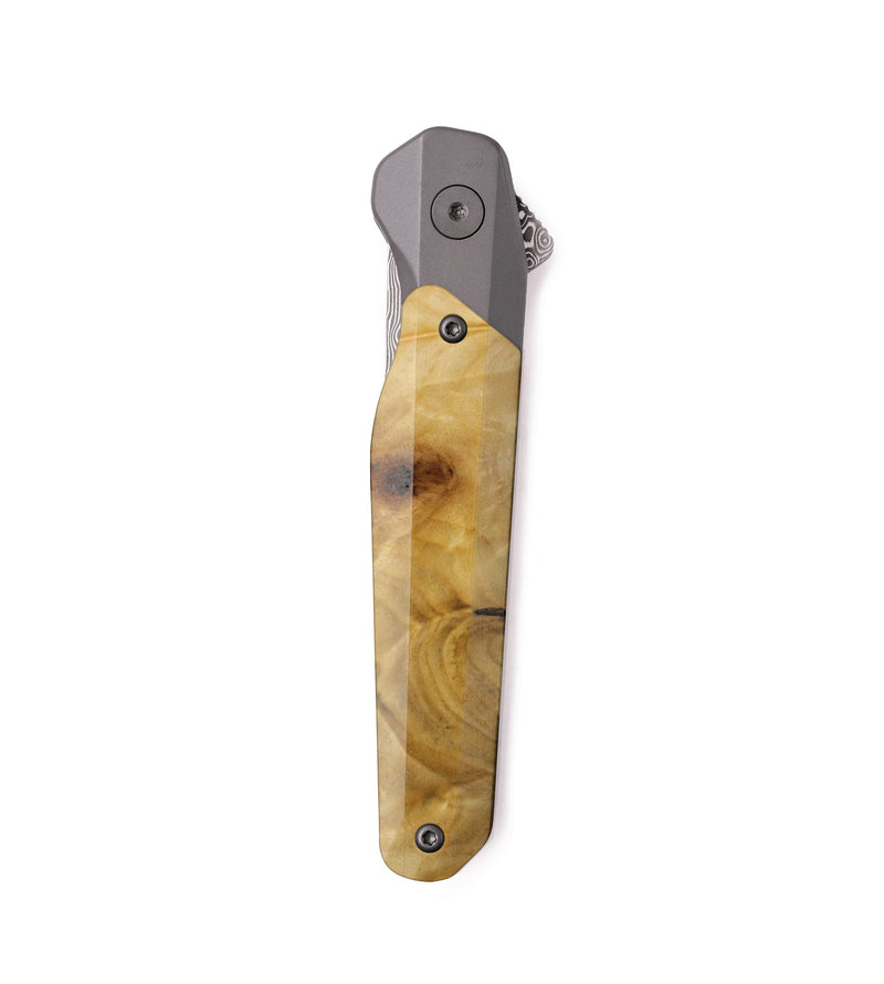 Live Edge Wood Pocket Knife - Daryl (Wood Burl, 737977)