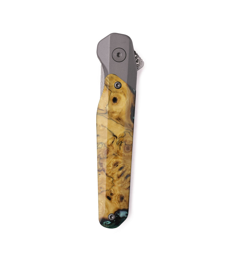 Live Edge Wood Pocket Knife - Madelyn (Wood Burl, 737983)