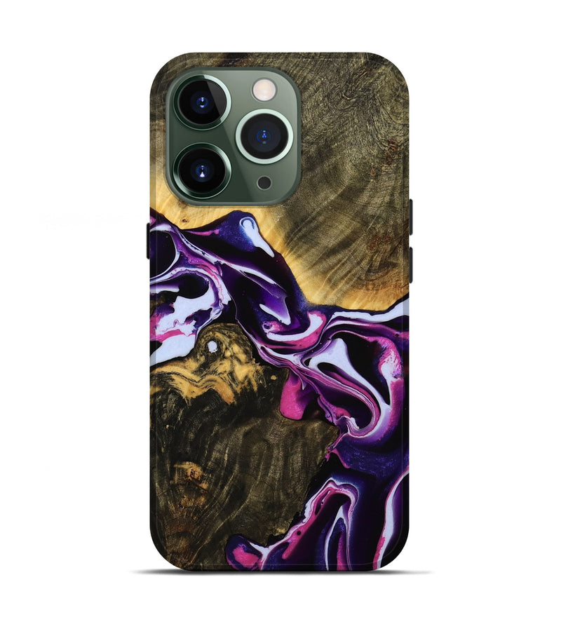 iPhone 13 Pro Wood Live Edge Phone Case - Alev (Purple, 738055)
