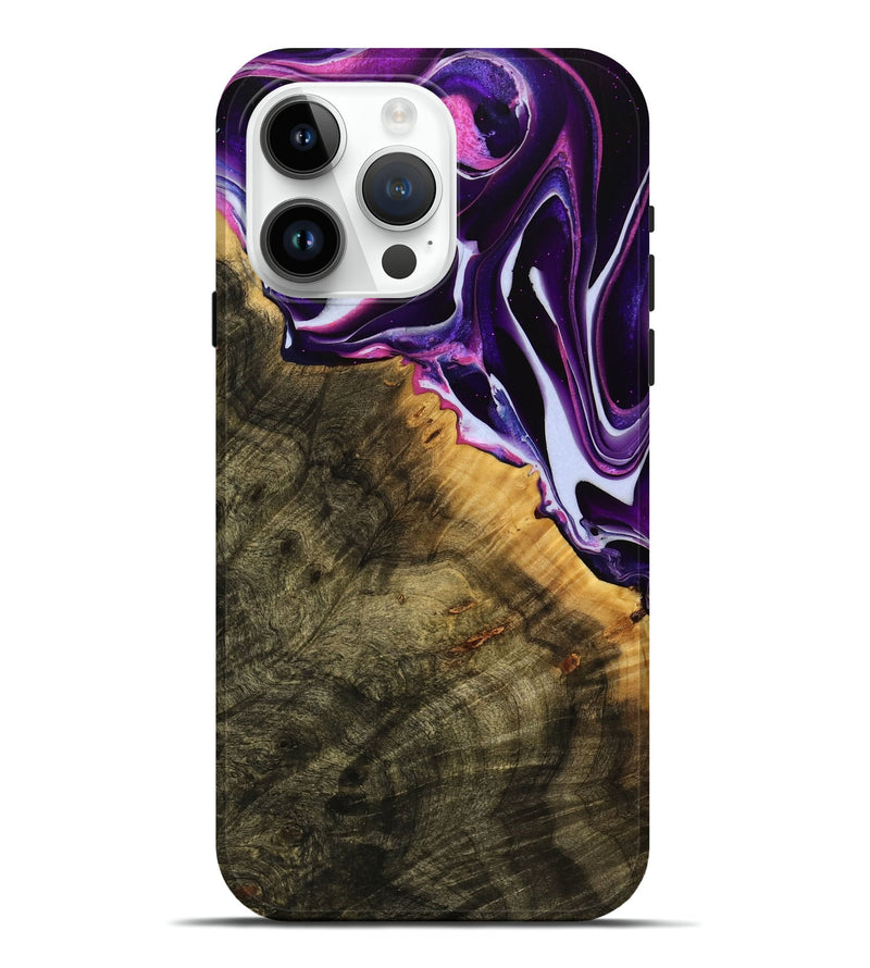 iPhone 15 Pro Max Wood Live Edge Phone Case - Malissa (Purple, 738056)