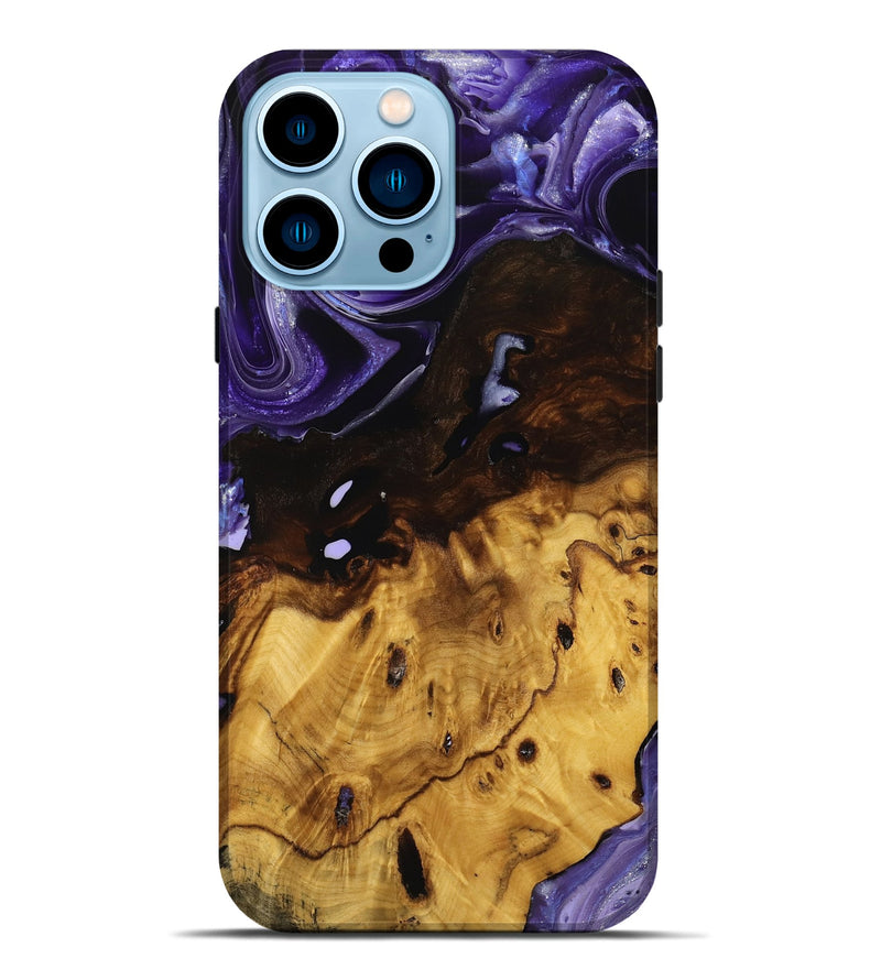 iPhone 14 Pro Max Wood Live Edge Phone Case - Allys (Purple, 738057)