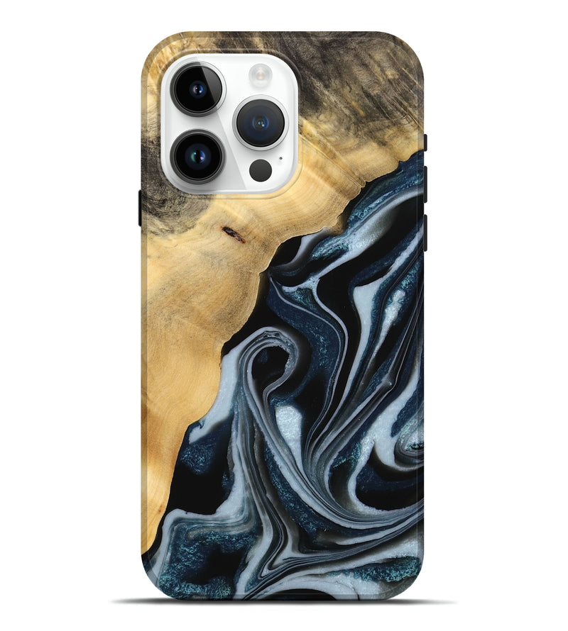 iPhone 15 Pro Max Wood Live Edge Phone Case - Kitson (Blue, 738076)