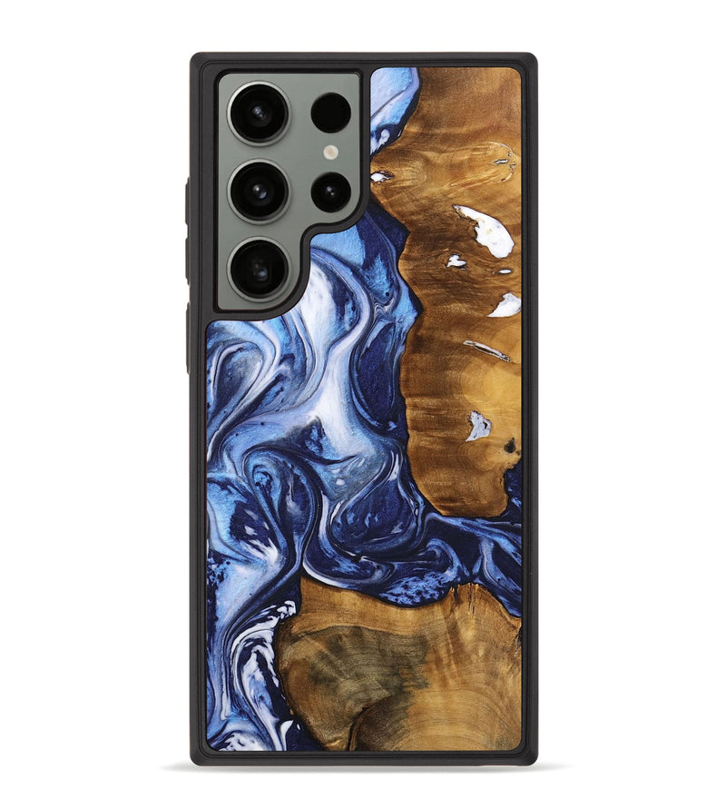 Galaxy S23 Ultra Wood Phone Case - Buena (Blue, 738297)