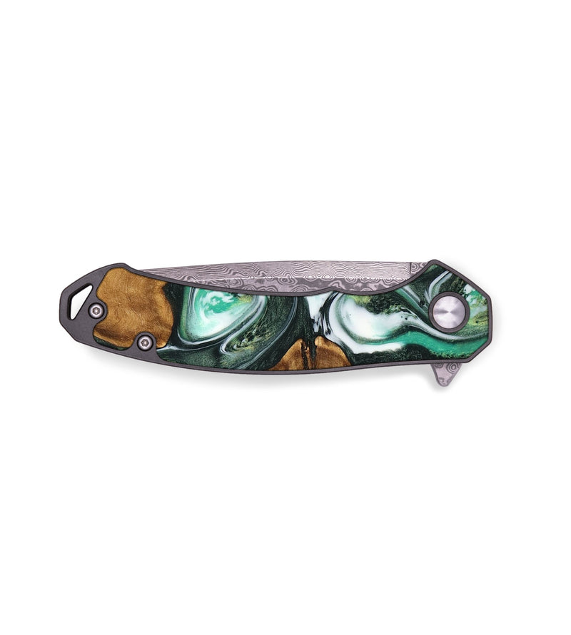 EDC Wood Pocket Knife - Lawyer (Green, 738339)