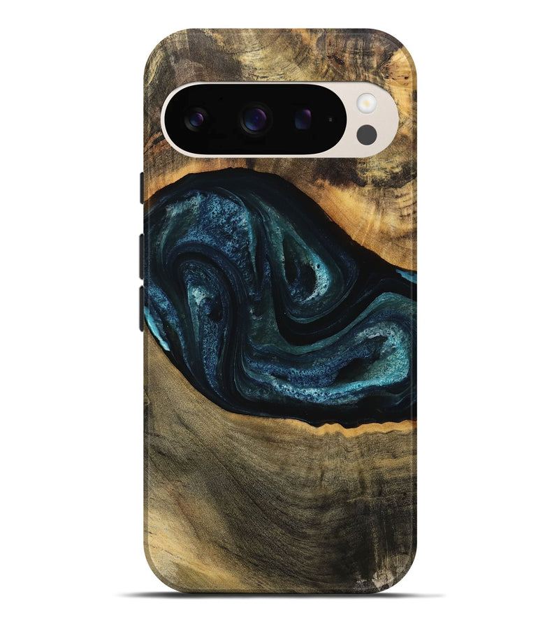Pixel 9 Pro XL Wood Live Edge Phone Case - Roxann (Green, 738759)