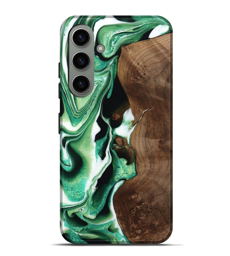 Galaxy S24 Plus Wood Live Edge Phone Case - Prasha (Green, 738772)
