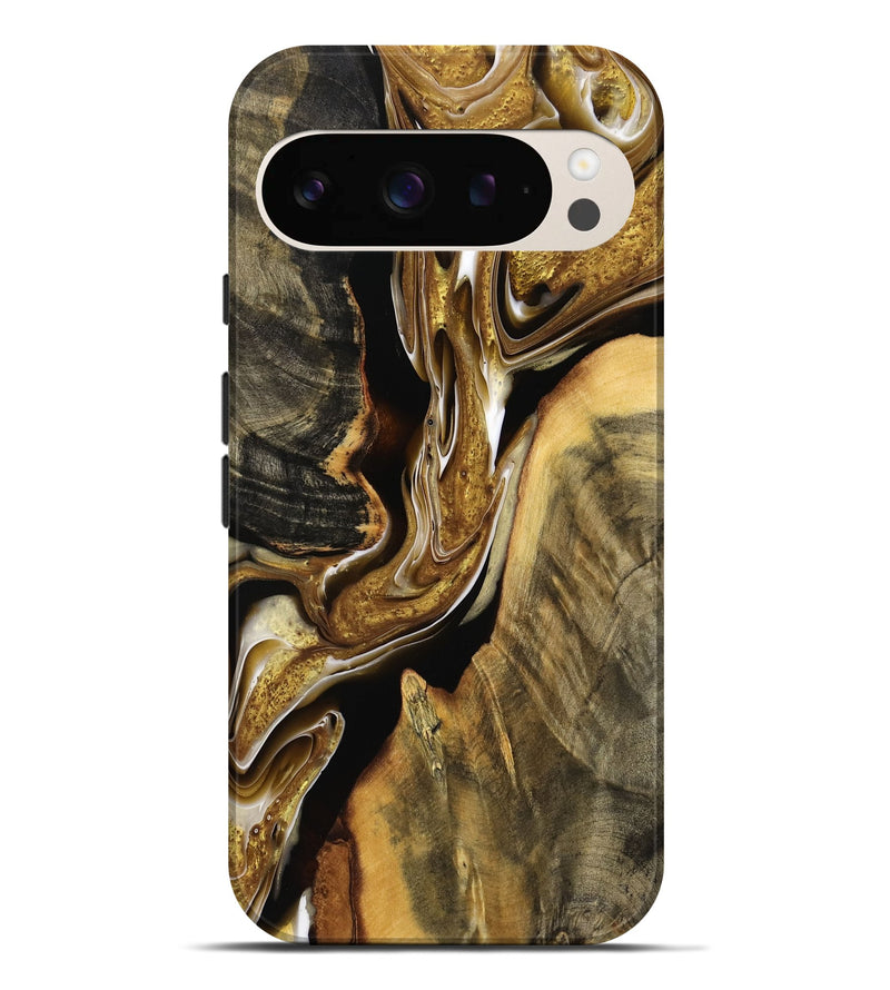 Pixel 9 Pro XL Wood Live Edge Phone Case - Kalai (Black & White, 738811)
