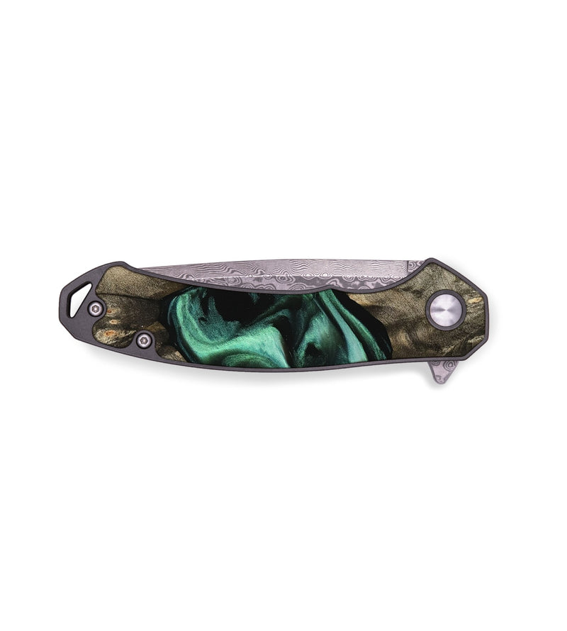 EDC Wood Pocket Knife - Nathaly (Green, 738839)