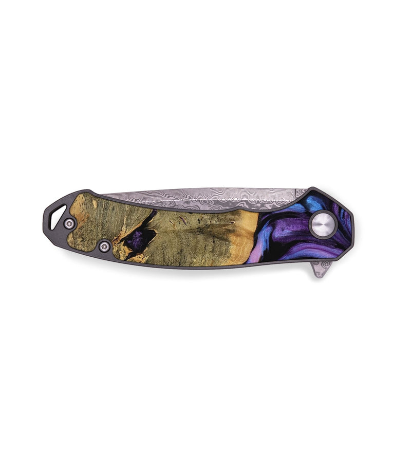 EDC Wood Pocket Knife - Arts (Purple, 738886)
