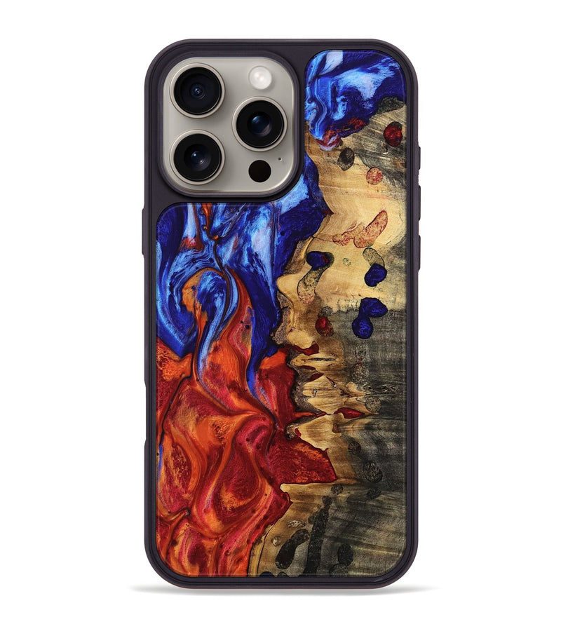iPhone 16 Pro Max Wood Phone Case - Bhagvat (Fire & Ice, 738903)