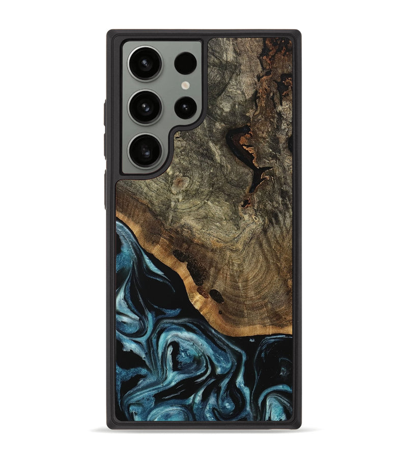 Galaxy S23 Ultra Wood Phone Case - Donat (Blue, 739329)