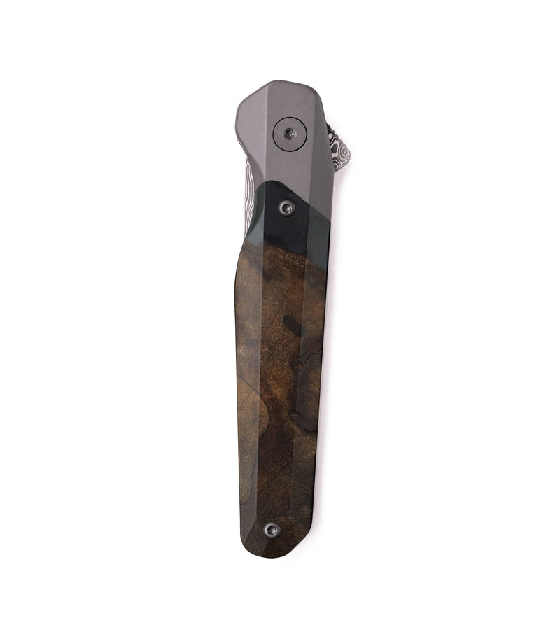 Live Edge Wood Pocket Knife - Francis (Wood Burl, 739460)