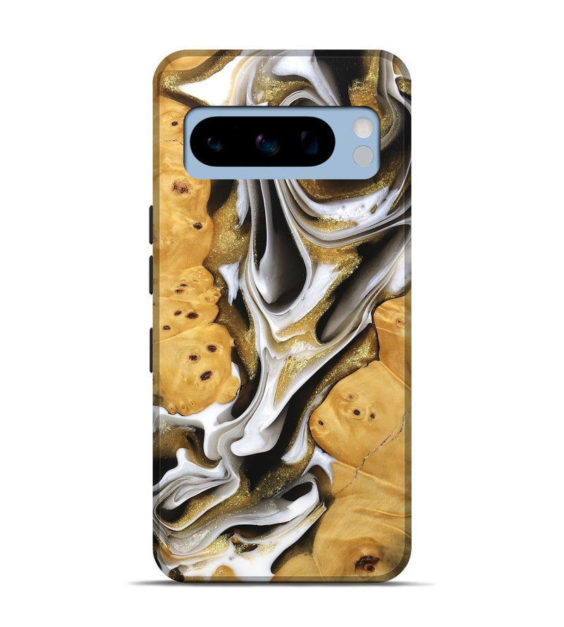Pixel 8 Pro Wood Live Edge Phone Case - Lance (Black & White, 739506)