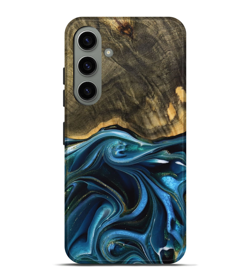 Galaxy S24 Plus Wood Live Edge Phone Case - George (Blue, 739510)