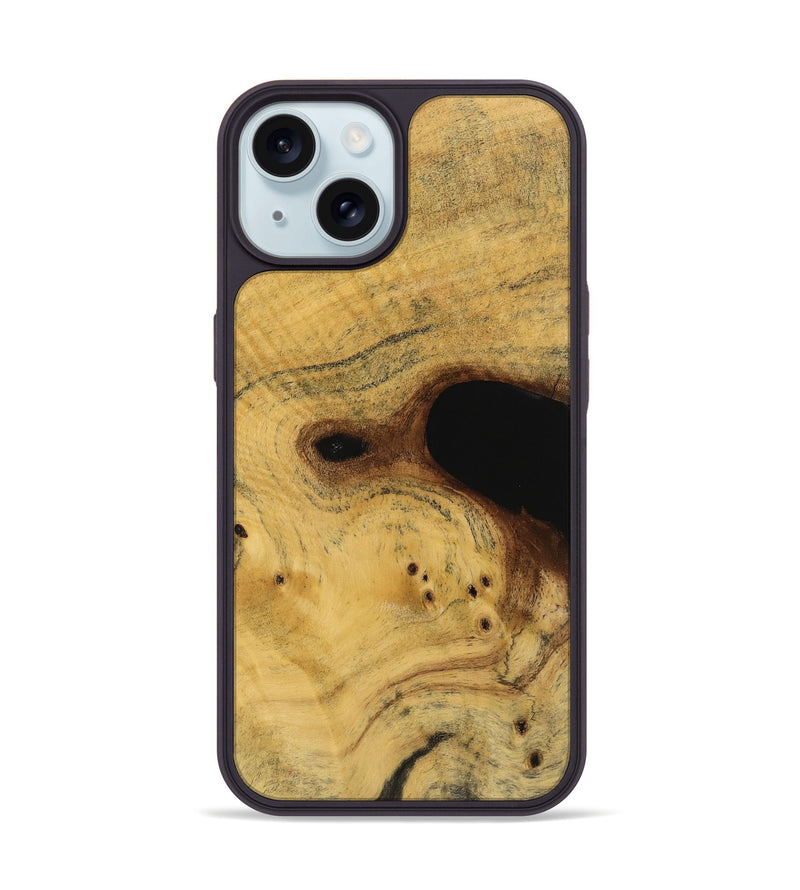 iPhone 15 Wood Phone Case - Ariel (Wood Burl, 739593)