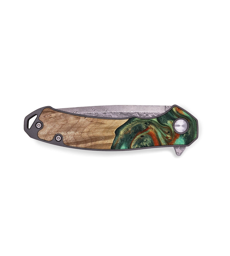 EDC Wood Pocket Knife - Design (Green, 739666)