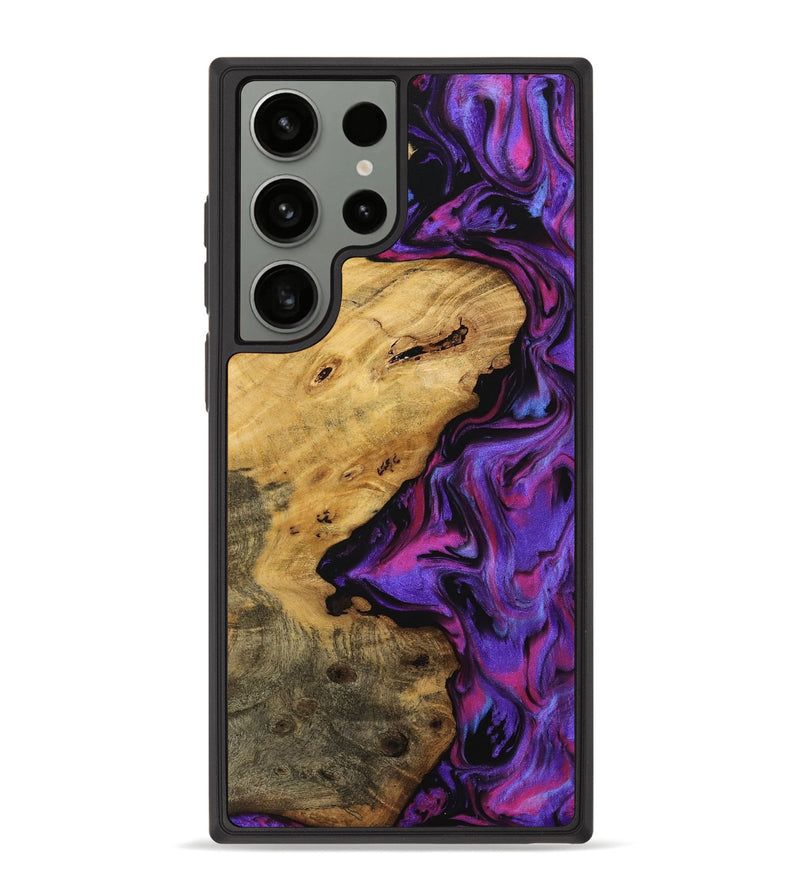 Galaxy S23 Ultra Wood Phone Case - Hamza (Purple, 739806)