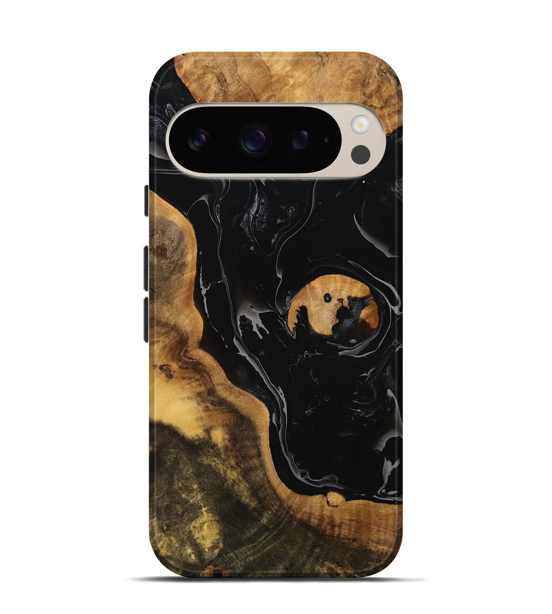 Pixel 9 Wood Live Edge Phone Case - Sunday (Black & White, 740113)