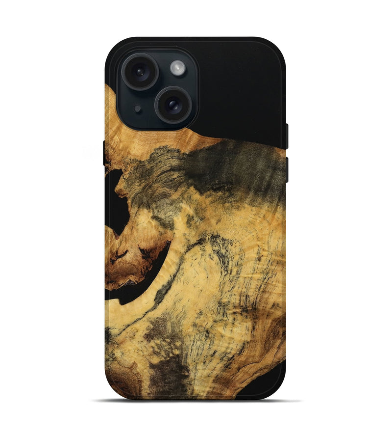 iPhone 15 Wood Live Edge Phone Case - Marti (Wood Burl, 740119)