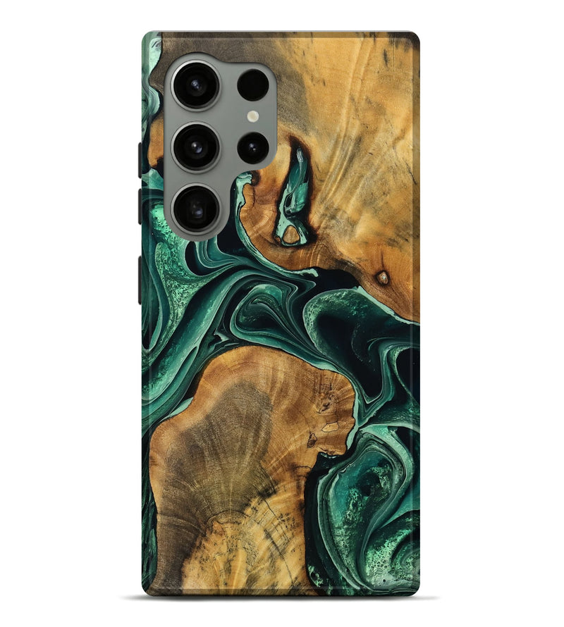 Galaxy S24 Ultra Wood Live Edge Phone Case - Eleanor (Green, 740139)